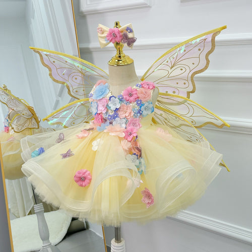 Baby Girls 1st Birthday Fairy Princess Wedding Dress | KLFFIGID