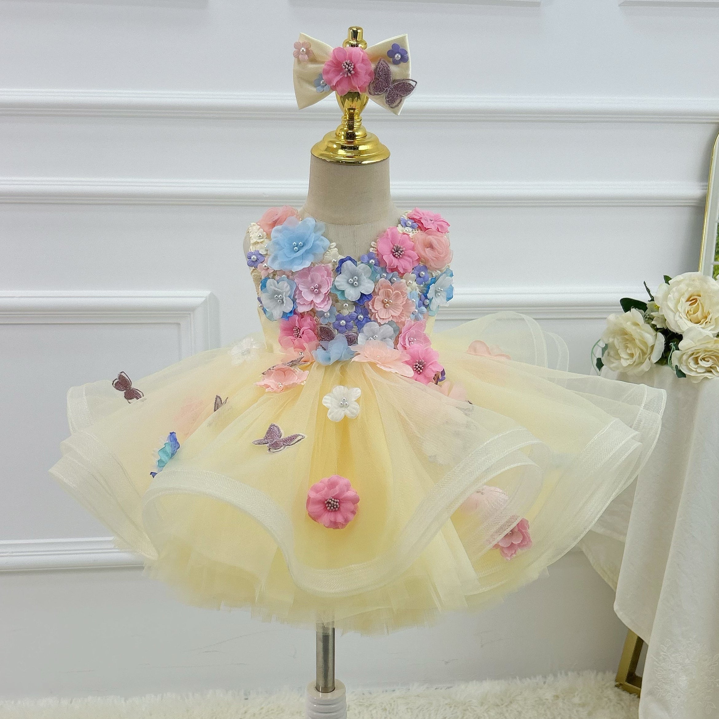 Baby Girls 1st Birthday Fairy Princess Wedding Dress | KLFFIGID