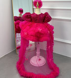 Mesh Fluffy Puff Sleeve Baby Party Show Princess Dress | KLFFIGID