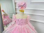 Girls Long Sleeve Sequin Princess Party Dress | KLFFIGID