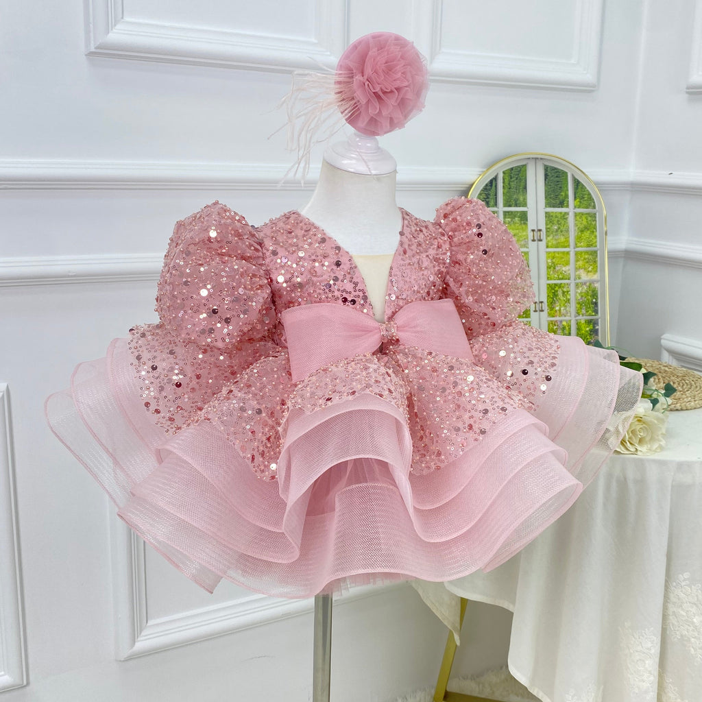 Stylish Sequined Pageant Gown & Flower Girl Dress | KLFFLGID