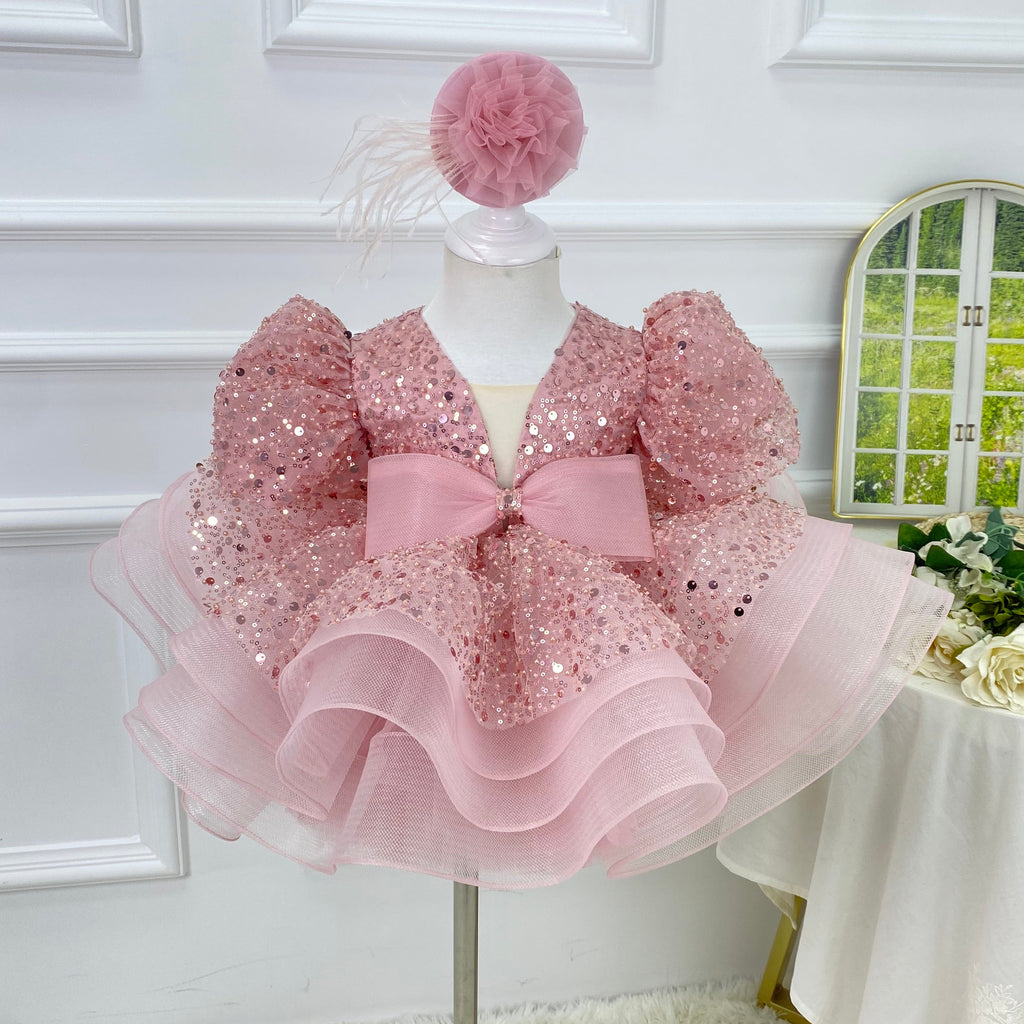 Stylish Sequined Pageant Gown & Flower Girl Dress | KLFFLGID