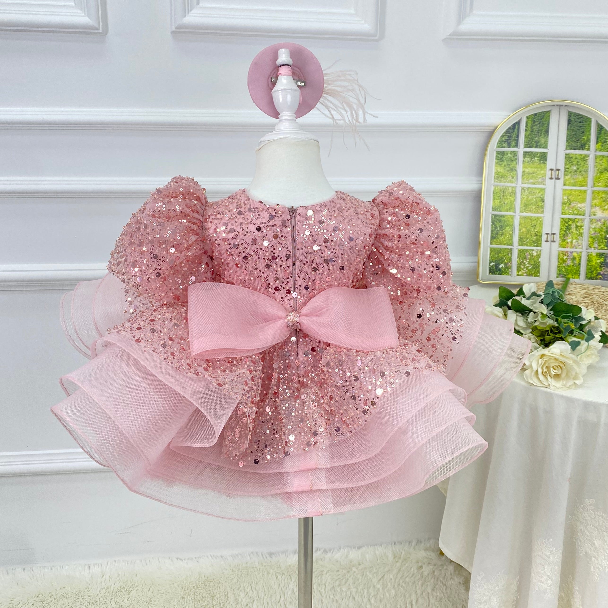 Stylish Sequined Pageant Gown & Flower Girl Dress | KLFFLGID
