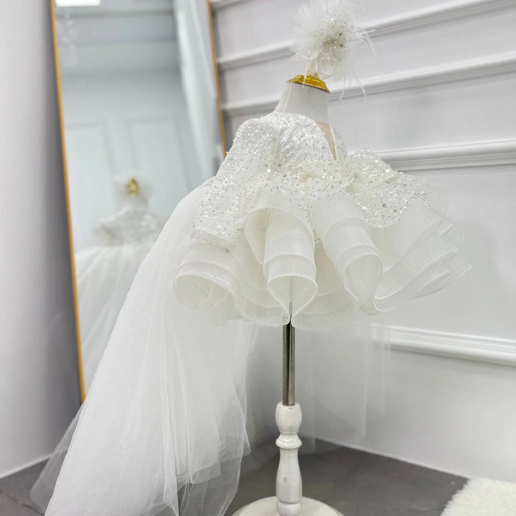 Baby Birthday Dress Toddler Princess Gown Elegant Photography Dress｜KLFFIGID