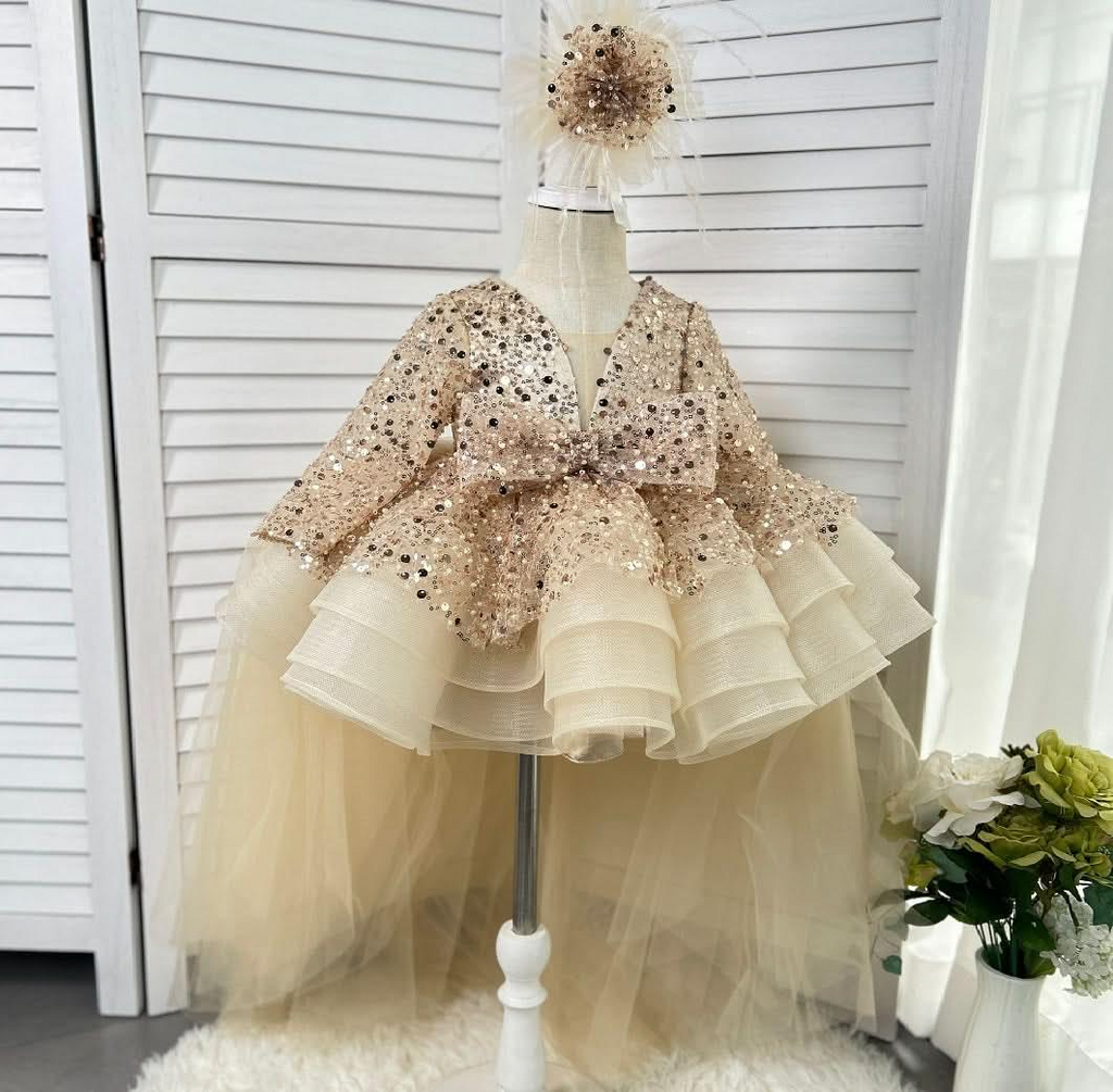 Baby Birthday Dress Toddler Princess Gown Elegant Photography Dress｜KLFFIGID
