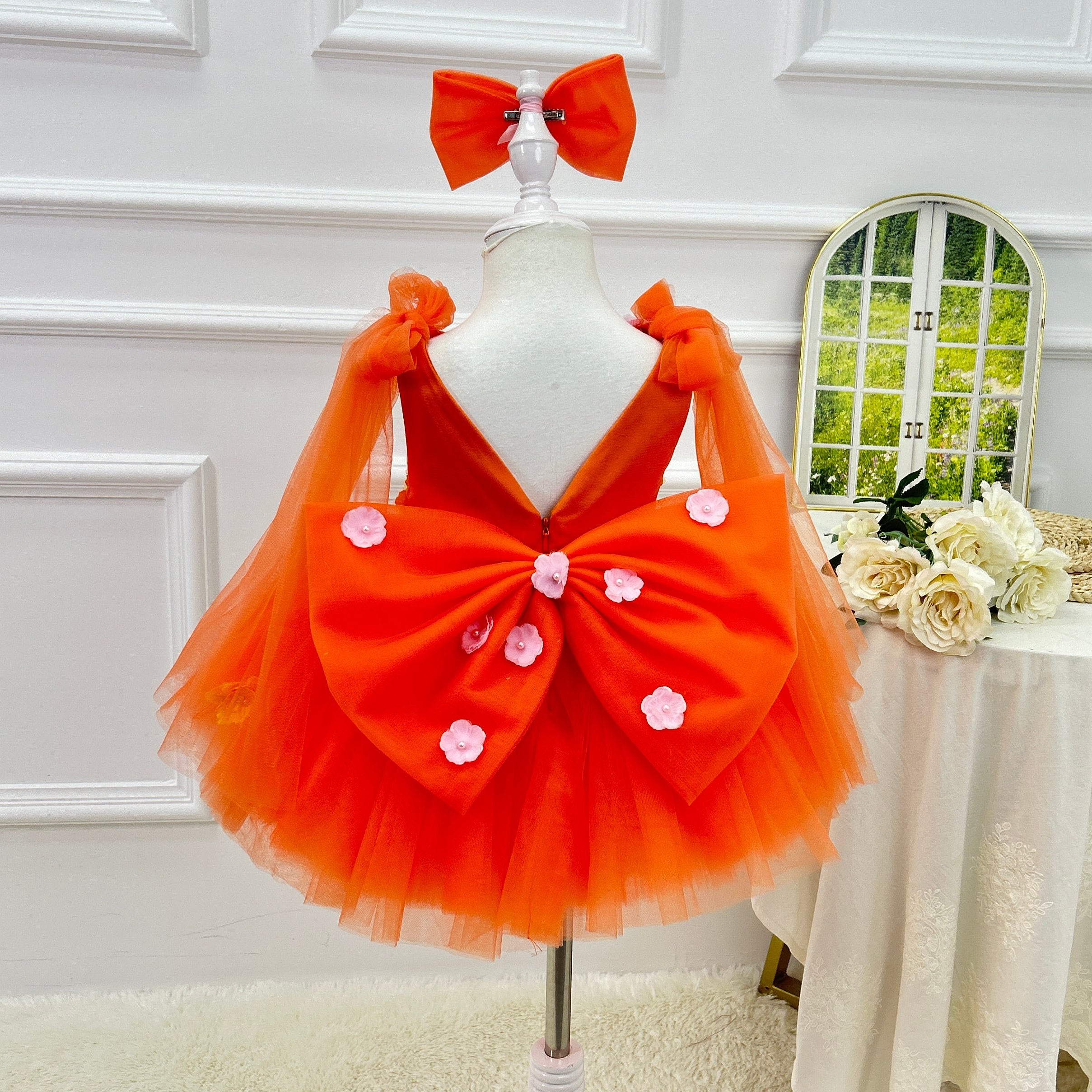 Baby First Birthday Cute Flower Fairy Princess Dress | KLFFIGID