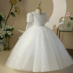 Kids Dresses Concert Stage Performance Girls Elegant Evening Dresses