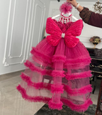 Toddler Princess Dress with 3D Roses & Butterfly Wings for Girls | KLFFIGID