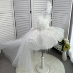 Luxury Mesh Tail Princess Dress for Kids Birthday Party | KLFFIGID