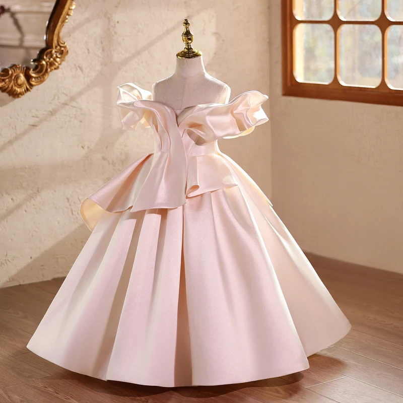 Elegant Off-the-Shoulder Tulle Ball Gown for Girls | KLFFLGID