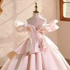 Elegant Off-the-Shoulder Tulle Ball Gown for Girls | KLFFLGID