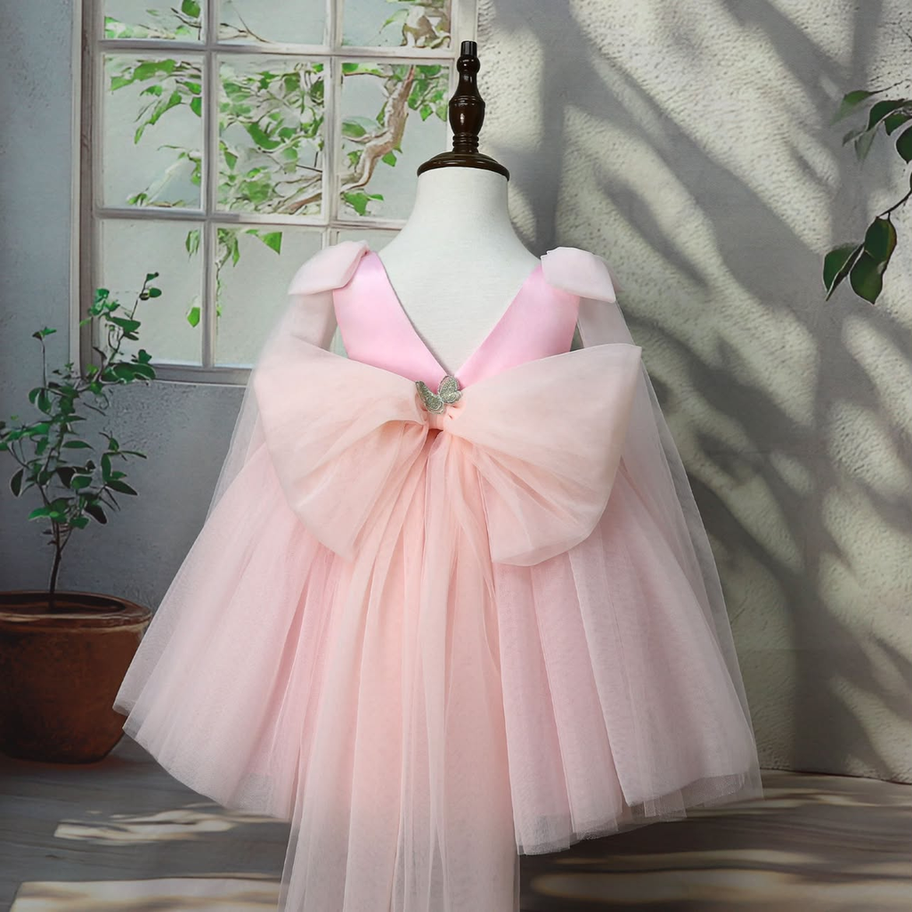 Flower Fairy Princess Dress Cute First-Birthday Dress Wedding flower girl | KLFFIGID