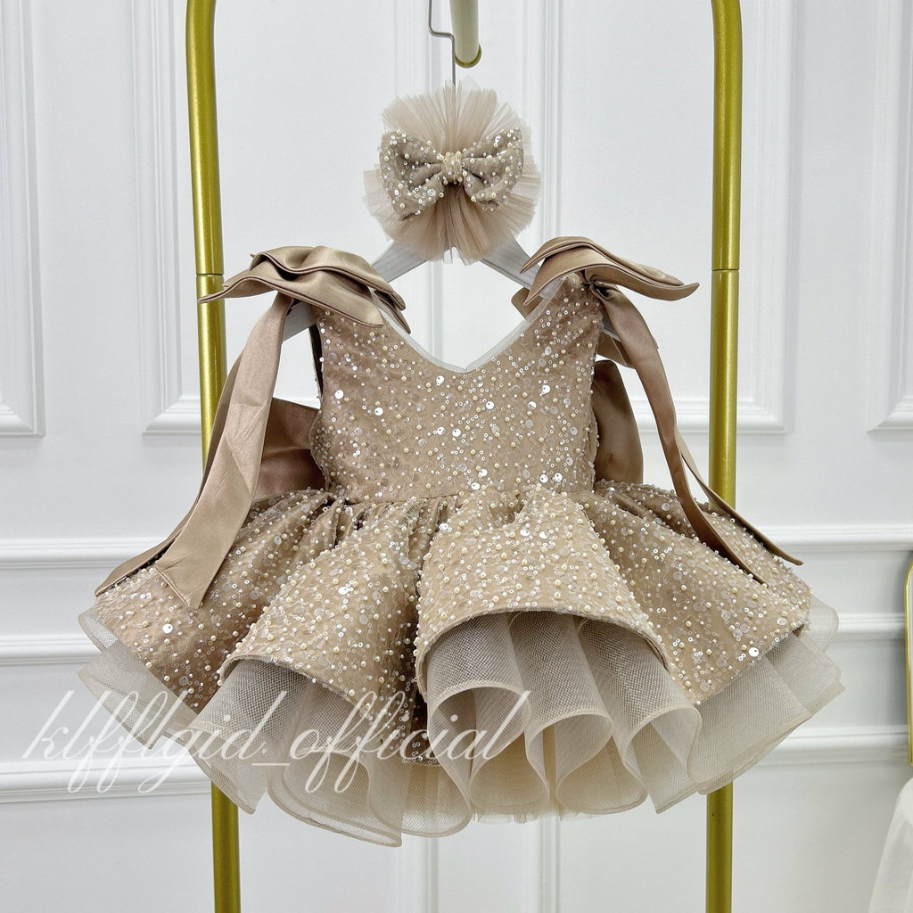 Luxury Girls Couture Flower Girl Wedding Dress | KLFFIGID
