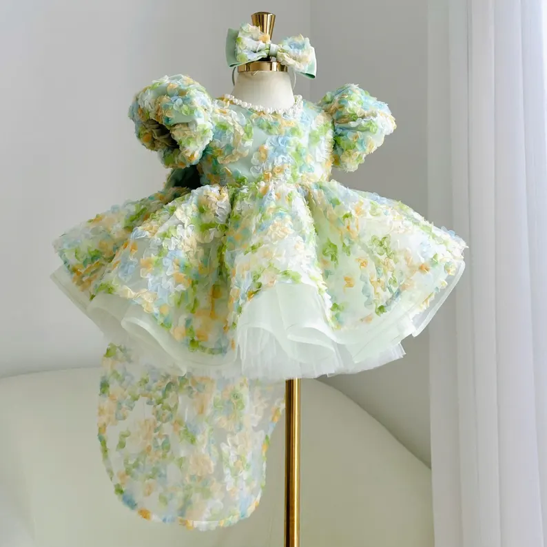 Baby Princess Gown Wedding Flower Girl Dress Toddler Birthday dress｜KLFFIGID