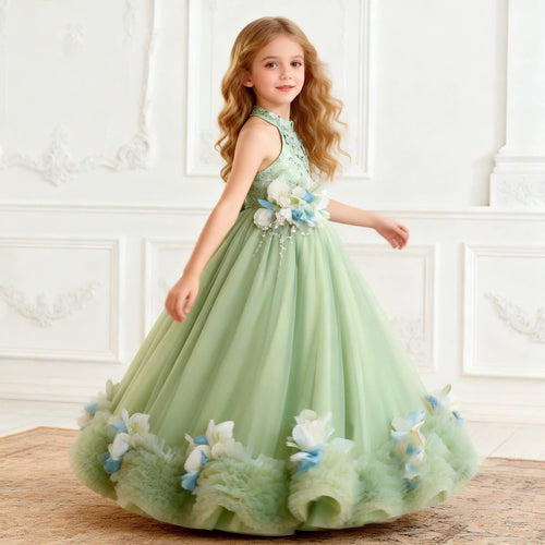 Children's catwalk stage performance dress, 3-12 years old  banquet evening dress, elegant girl princess dress