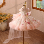 First Birthday Dress Tulle Ball Gown Dress Elegant Satin Ball Gown｜KLFFIGID