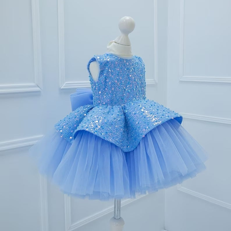 Elegant Sequin Baby Girl Birthday & Flower Girl Dress | KLIFFIGID