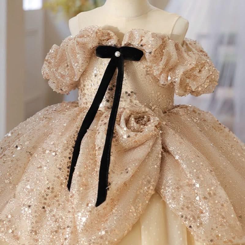 Banquet high-end party evening dress performance wedding girl princess dress
