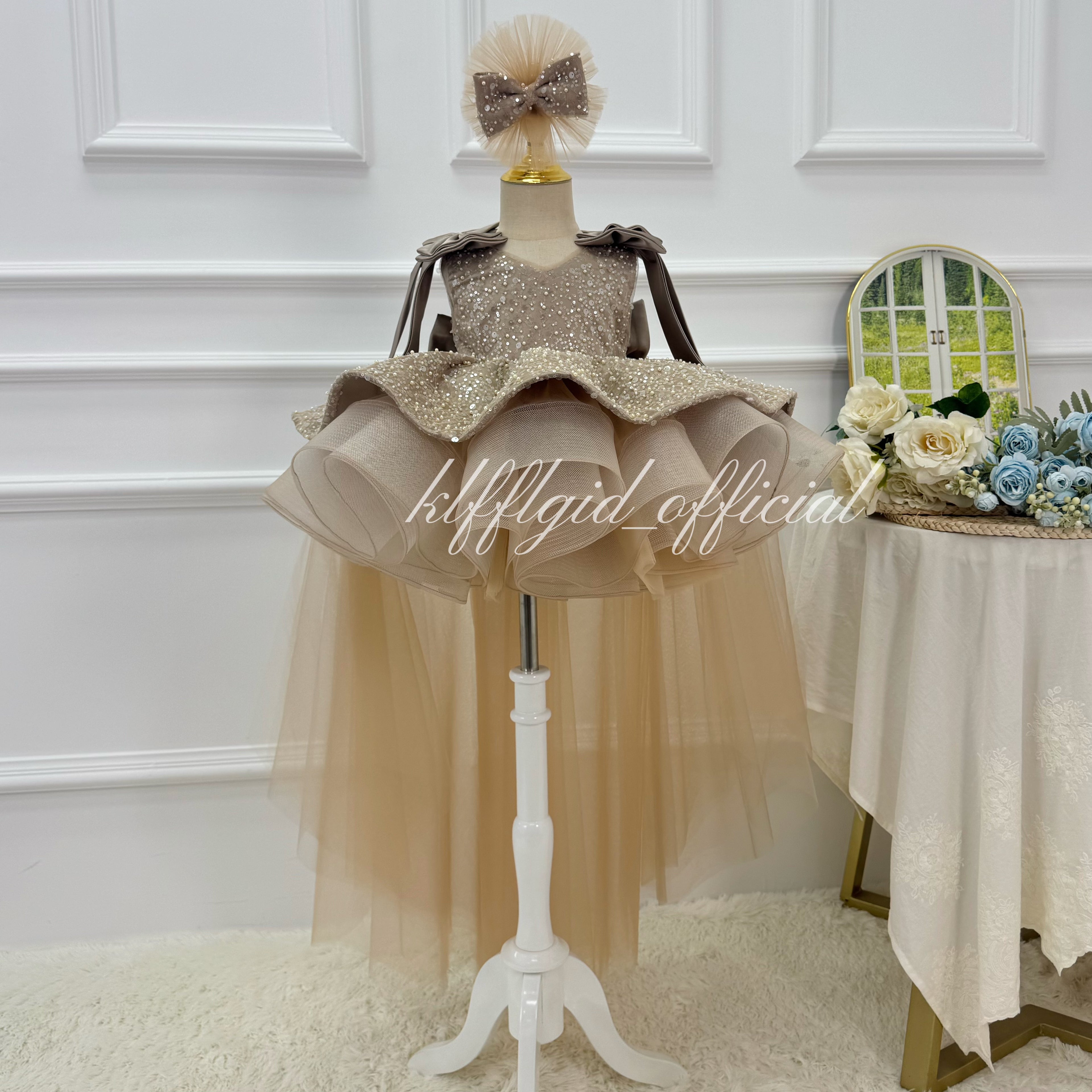 Birthday Dress Pageant Dress for Girls Wedding Ceremony skirt | KLFFIGID