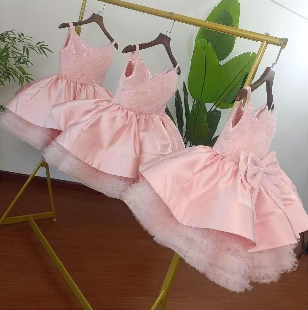 Elegant Flower & Feather Baby Wedding Party Dress | KLIFFIGID