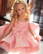 Elegant Flower & Feather Baby Wedding Party Dress | KLIFFIGID