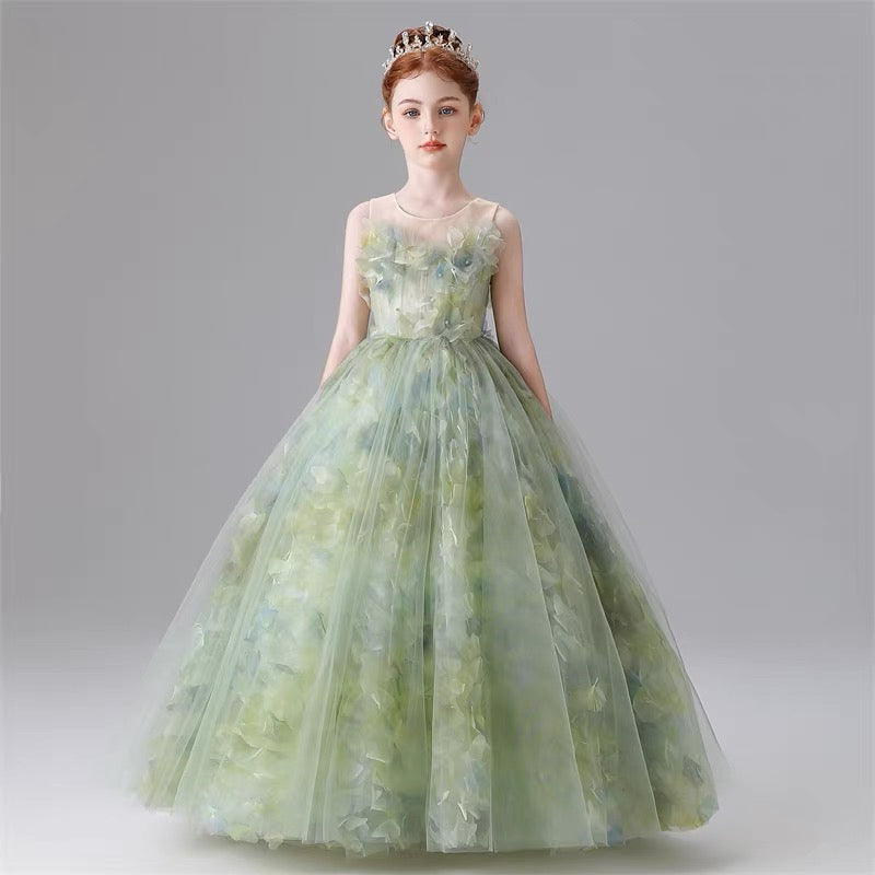 Elegance Dreamy Princess Dress Elegant Girl's Formal Dress for Birthday party clothes