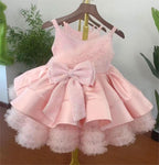Elegant Flower & Feather Baby Wedding Party Dress | KLIFFIGID