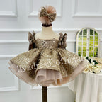 Baby's First Birthday Dress Glamorous Sequin Flower Girl Dress ｜KLFFLGID