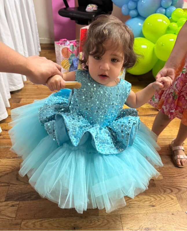Elegant Sequin Baby Girl Birthday & Flower Girl Dress | KLIFFIGID