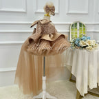 Baby 1st Birthday Luxury Sequin Dress for Little Girls | KLFFIGID