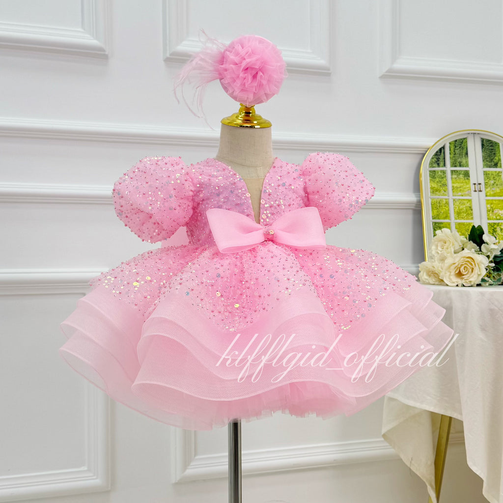Stylish Sequined Pageant Gown & Flower Girl Dress | KLFFLGID