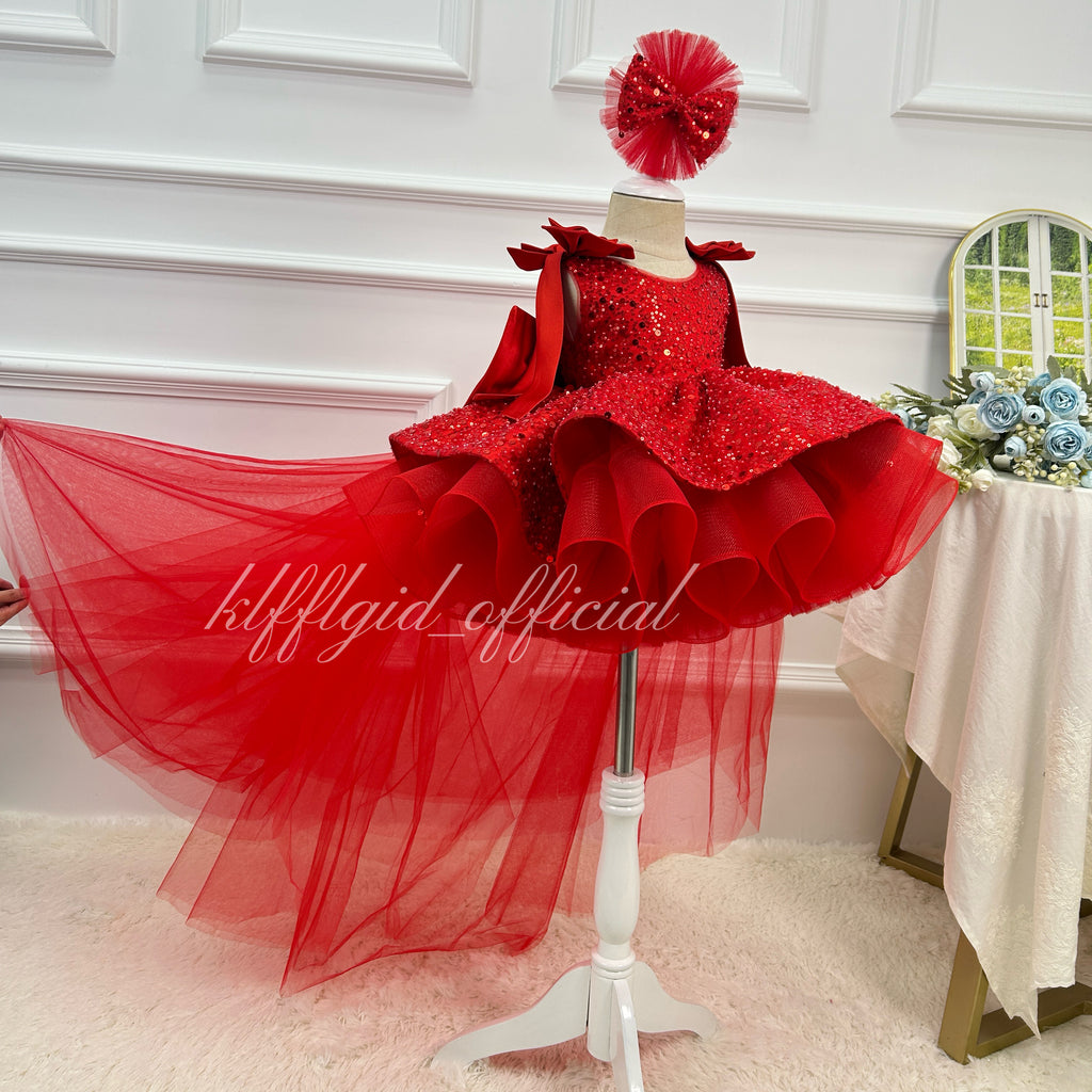 Birthday Dress Pageant Dress for Girls Wedding Ceremony skirt | KLFFIGID