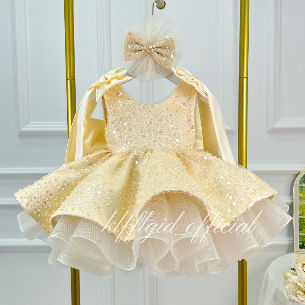 Luxury Girls Couture Flower Girl Wedding Dress | KLFFIGID