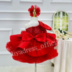 One-Shoulder Mesh Fluffy Stage Performance Dress for Girls | KLFFIGID