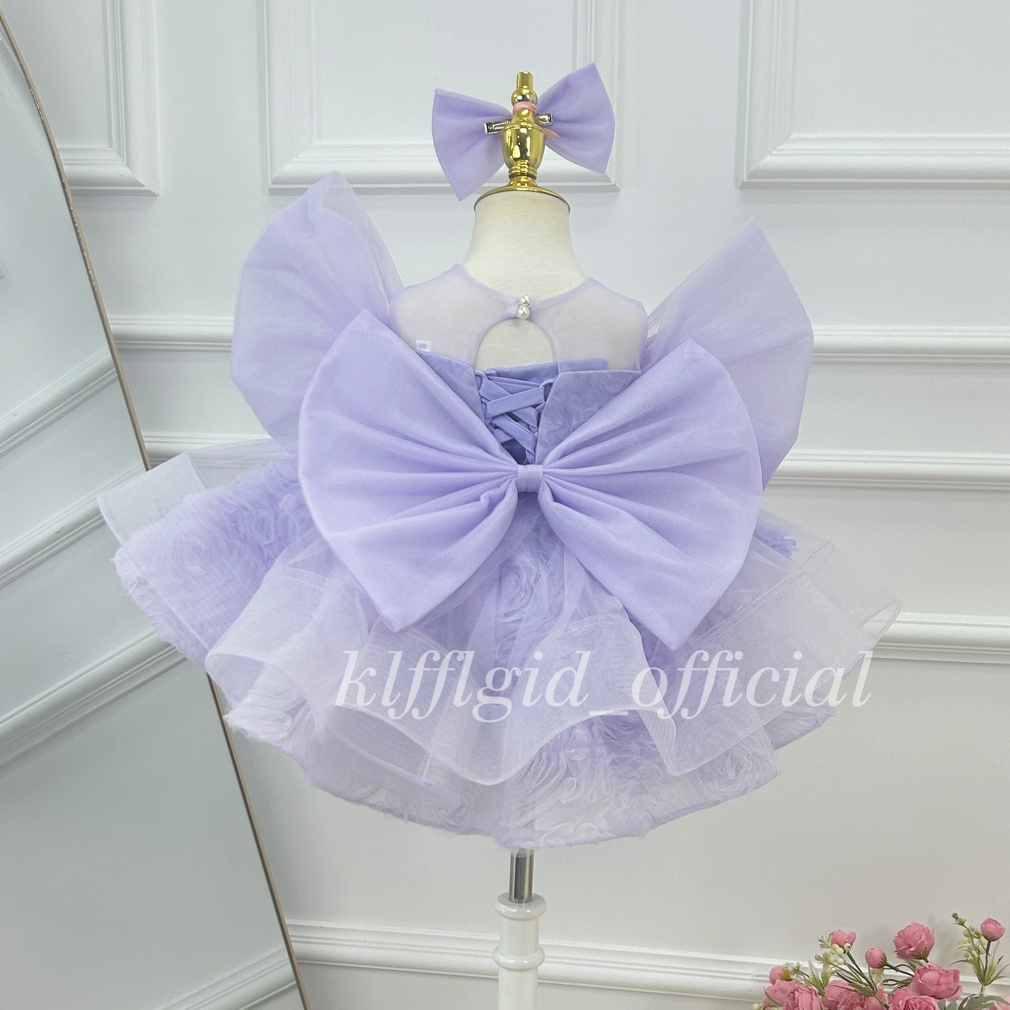 First Baby Birthday Dress Floral Party-Themed Dress Wedding flower girl｜KLFFIGID