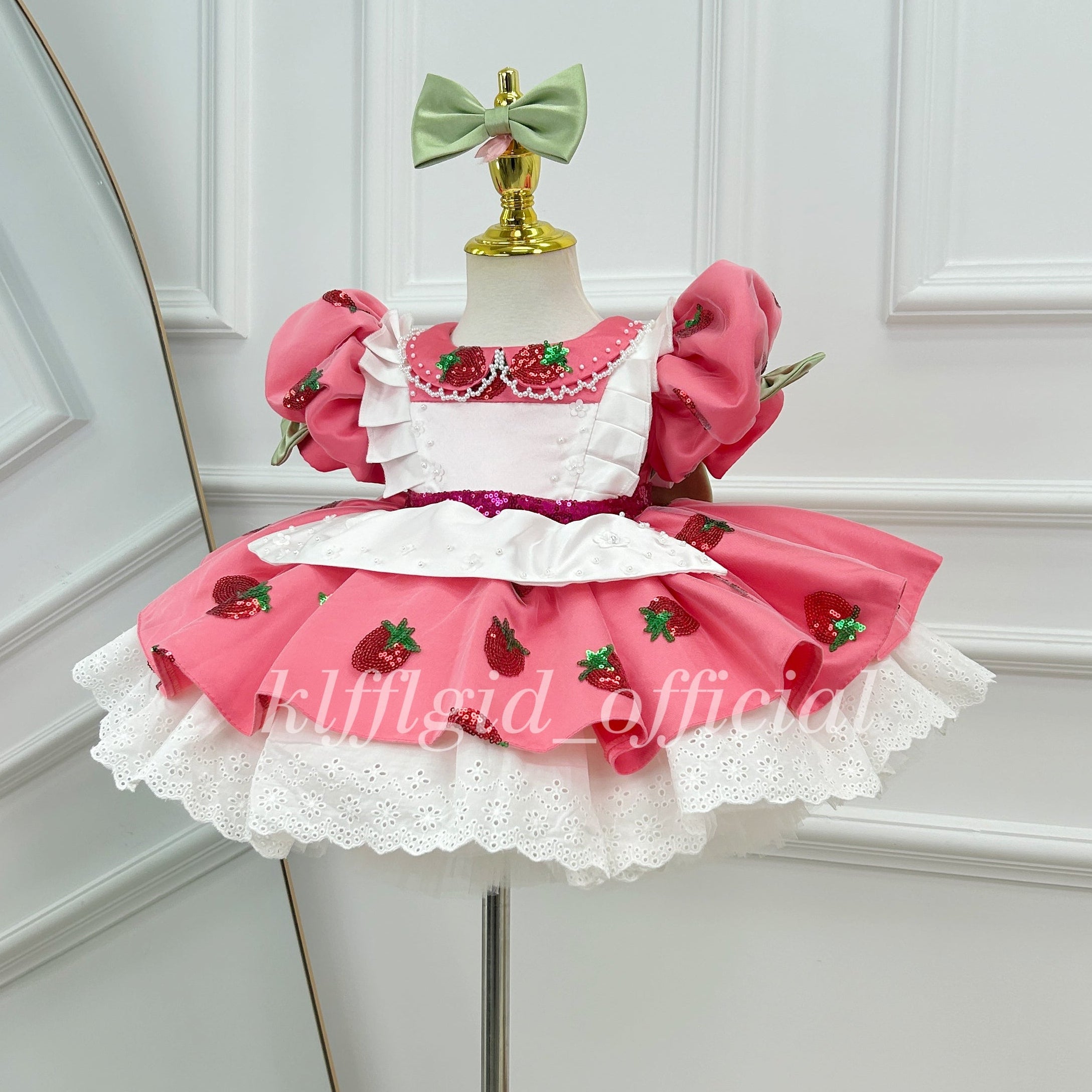 Fashion Baby's Birthday Dress Sweet Strawberry Party Dress | KLFFIGID