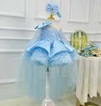 Baby 1st Birthday Luxury Sequin Dress for Little Girls | KLFFIGID