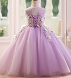 New children's evening dress lace elegant dress, birthday party girl princess dress, wedding flower long dress, competition evening dress