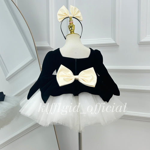 Cute Baby Birthday Dress Elegant pageant gown Tulle Tutu Dress｜KLFFIGID