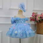 Floral Baby Birthday Dress luxurious Pageant gowns for girls| KLFFIGID