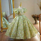 Luxurious Sequin Dress Girls' Dress Sparkling Princess Dream