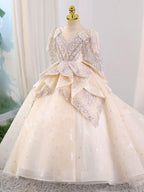 Dreamy Lace Princess Dress Luxurious Lace Ball Gown Elegant Sequin Evening Dress