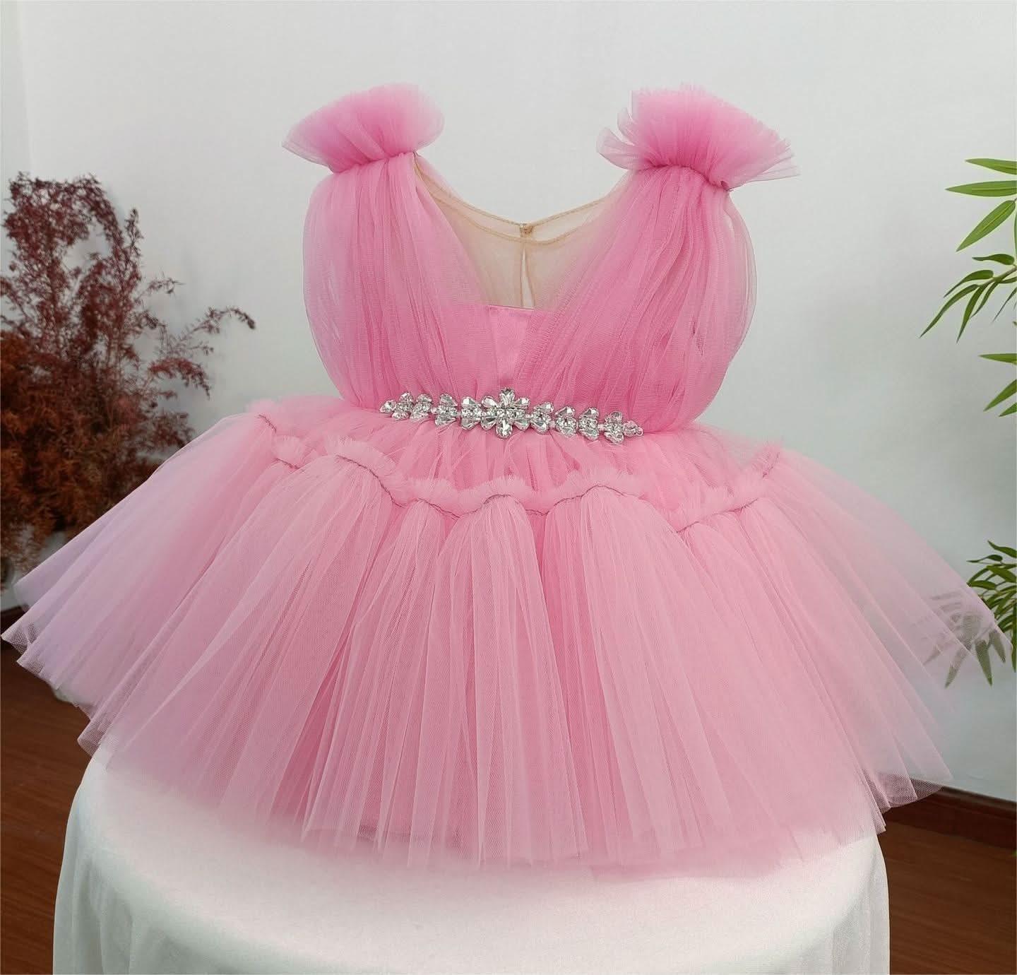 Flower Baby Soft Gauze Puffy Princess Formal Dress | KLFFIGID