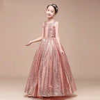 A Shiny Dream Dress for Little Princesses Glittering Holiday Princess Gown Exquisite Design for a Fairytale Look