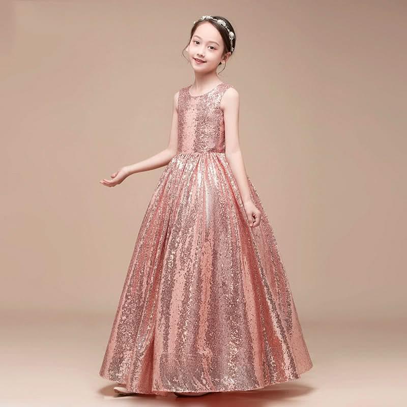 A Shiny Dream Dress for Little Princesses Glittering Holiday Princess Gown Exquisite Design for a Fairytale Look