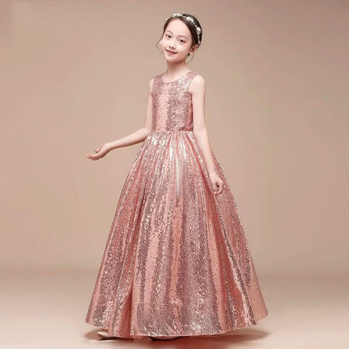 A Shiny Dream Dress for Little Princesses Glittering Holiday Princess Gown Exquisite Design for a Fairytale Look