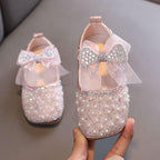 Sparkling Princess Shoes Elegant Kids Shoes Crystal and Pearl Dream Design