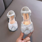 Pearl Bow Decor Girls' Shoes Stylish and Comfortable Girls' Dress Shoes Shiny Girls' Shoes with Elegant Pearl Design
