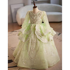 Girls Princess Dream Lace Bead Fairytale Evening Gown | KLFFIGID