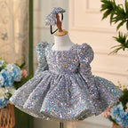 Girls Sparkling Sequin Princess Party Dress | KLFFIGID